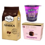 Кофе в зернах, шококранчи и конфеты с миндалем